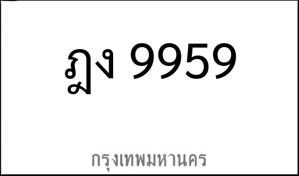 ทะเบียนรถยนต์ ฎง 9959